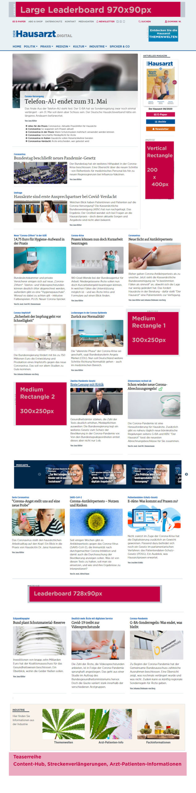 Werbeflaeche Homepage