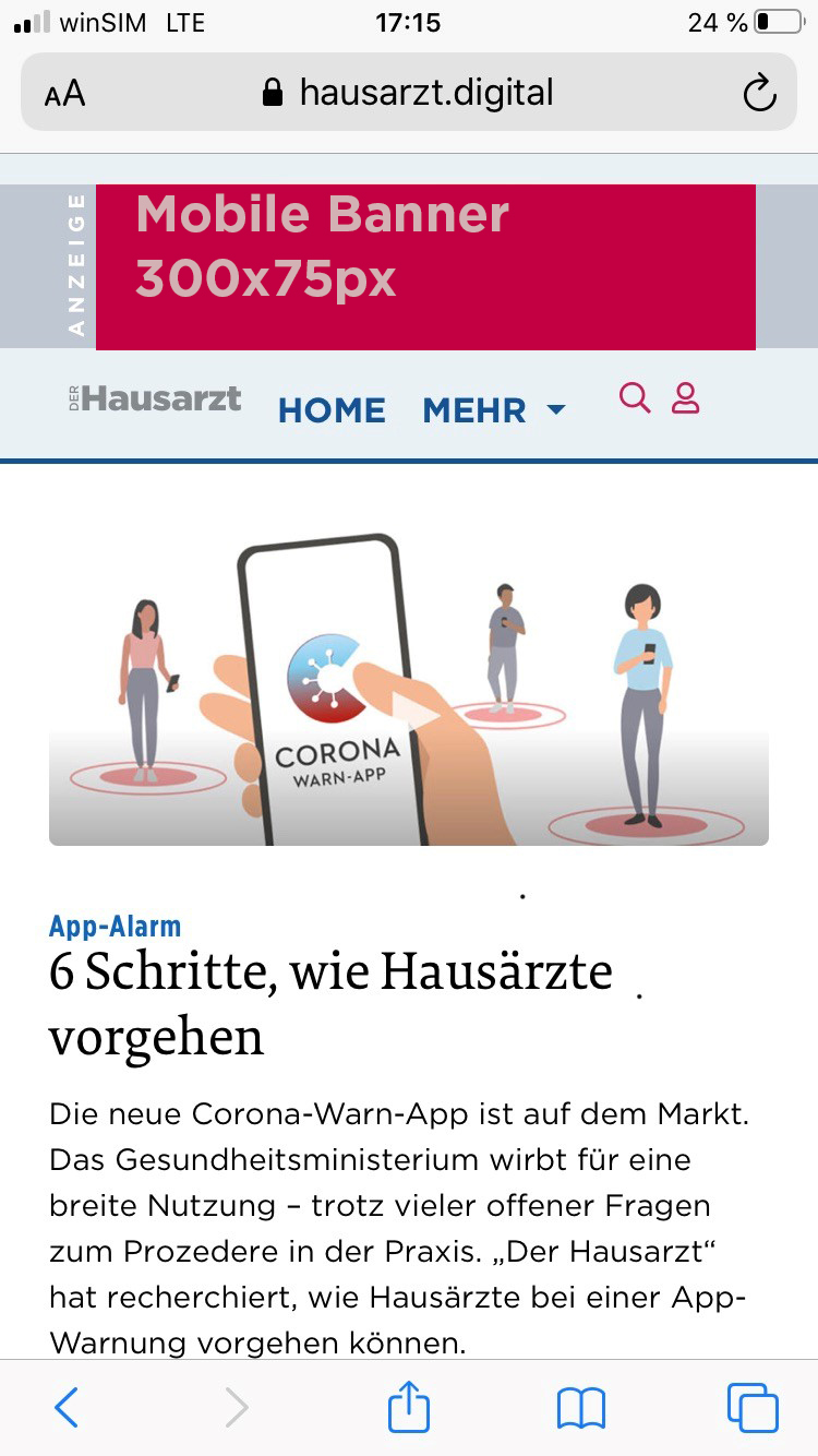 Mobile Banner Werbung